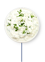 This Glucerna® high protein meal plan includes tzatziki for dipping sauce