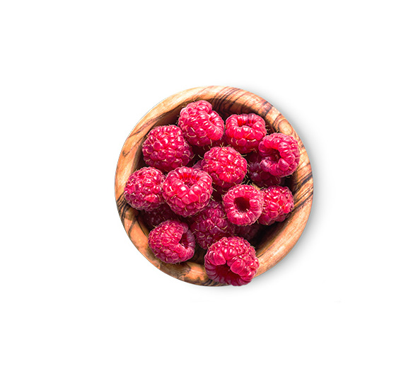 This high protein meal plan includes a 1/2 cup of raspberries
