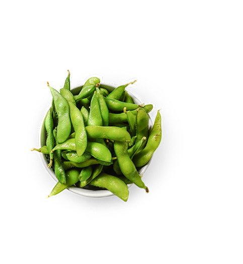 This Glucerna® vegetarian meal plan includes edamame in shell