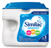 Similac® Advance® Step 1  non-GMO baby formula in a 658g powder pack
