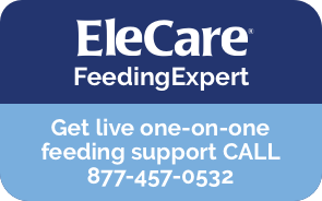 EleCare Feeding Expert badge: Get live one-on-one feeding support at 877-457-0532