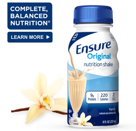 8 oz Ready-To-Drink Ensure® Original Vanilla Protein Shake Bottle