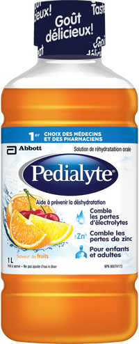 Pedialyte® à saveur de fruits réhydrate et prévient la déshydratation