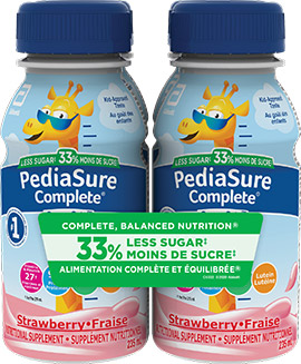 4 x PediaSure Complete Reduced Sugar, Strawberry 