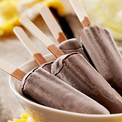 PediaSure® recipe for creamy chocolate ice cream pops