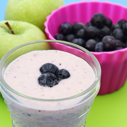 Vanilla fruit smoothie recipe for kids, made with PediaSure Complete.
