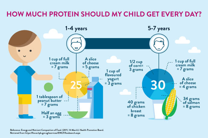 How much protein should my child get everyday