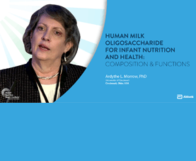 A slide shows Ardythe Morrow and introduces her presentation called Human Milk Oligosaccharide for Infant Nutrition and Health.  