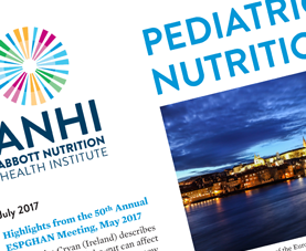 A preview of the cover page of Pediatric Nutrition News.