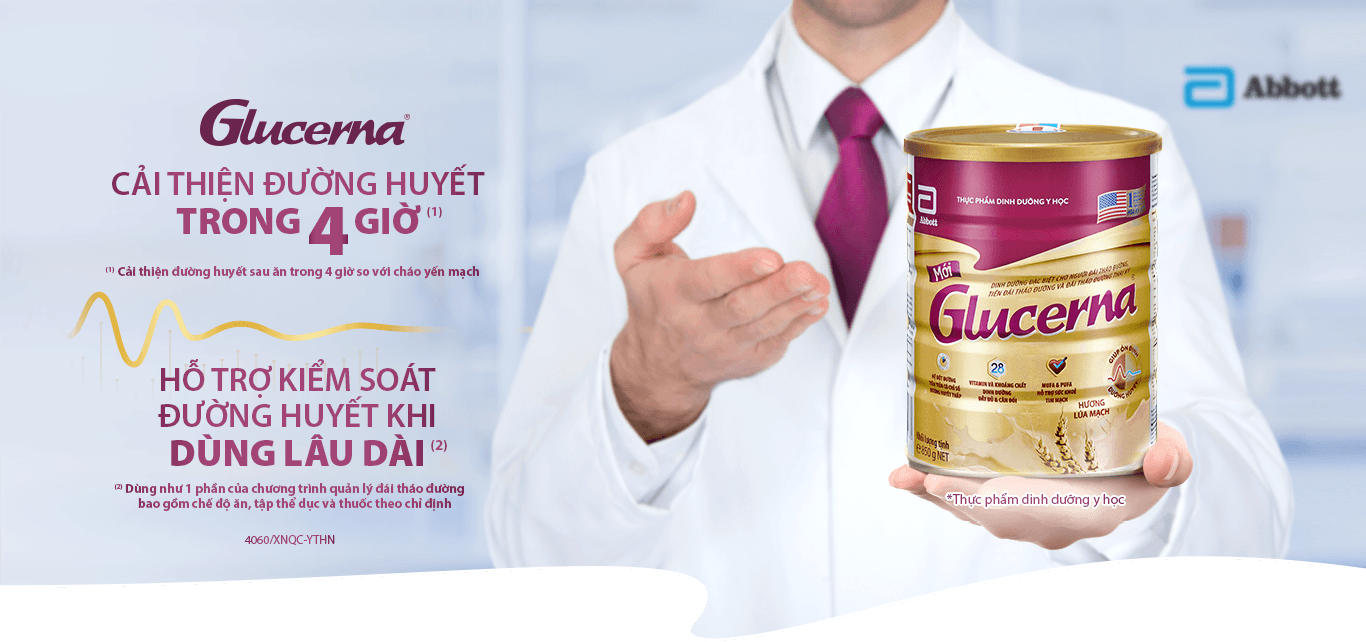 Sản phẩm Glucerna cai thiện đường huyết trong 4 giờ