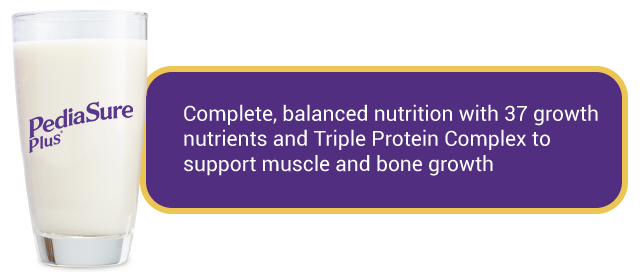 pediasure plus complete nutrition with triple complex proteins