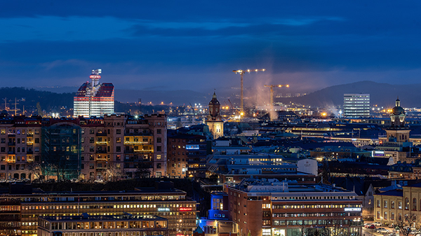 Aerial image of the city of Gothenburg, Sweden