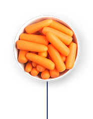 Ce plan de repas végétarien comprend des carottes miniatures