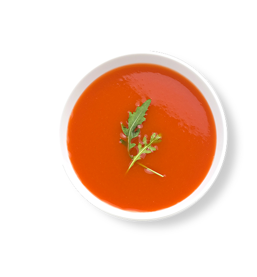 Ce plan de repas protéiné comprend de la soupe aux tomates