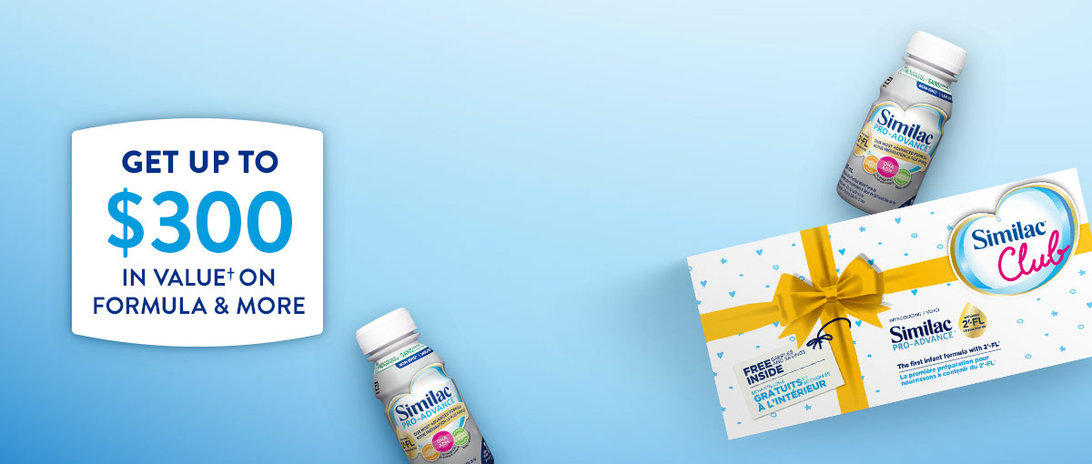 Join the Similac Club for up to $300† in coupons and free samples