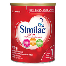 Similac® Isomil® Step 1 with DHA, soy-based formula, 800g powder can
