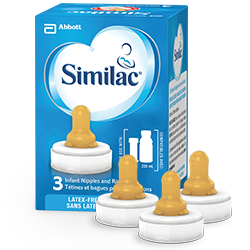 Similac Nipple 3-Pack: Baby Bottle Nipples and Rings