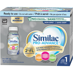 Similac Pro-Advance Étape 1 emballage de 6 bouteilles de 235 mL