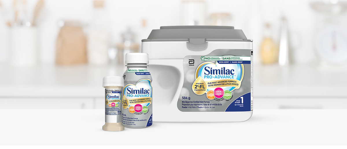 Similac Pro-Advance Étape 1 – Notre préparation pour nourrissons la plus avancée et la plus proche du lait maternel