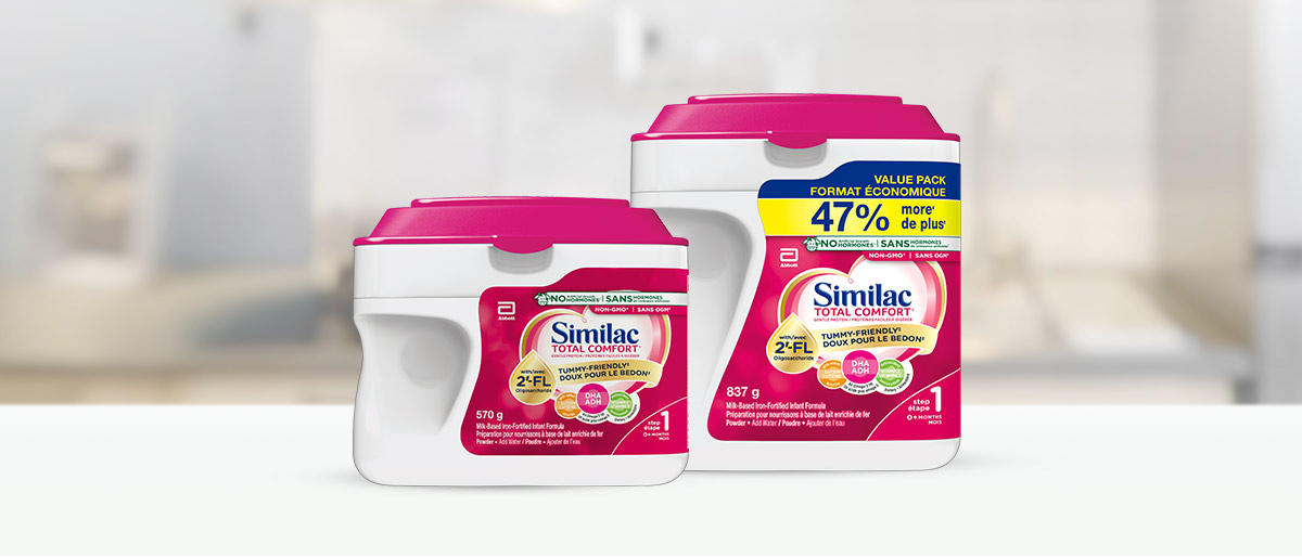 Similac® Total Comfort® with 2’FL† is designed to be easy for your baby’s little tummy to digest‡