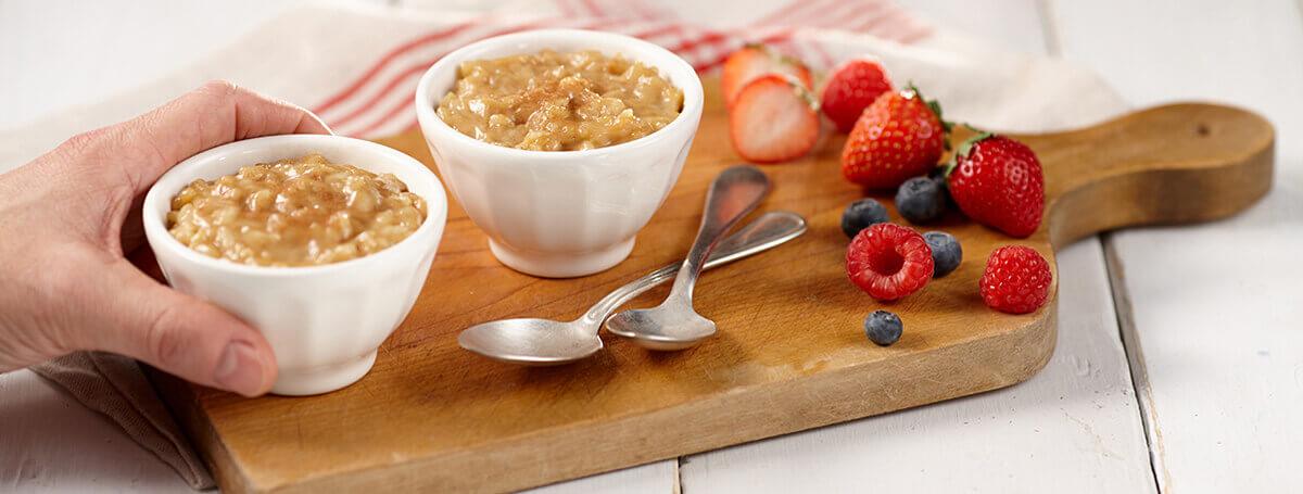 Nutritious homemade rice pudding recipe made with Ensure® Enlive®