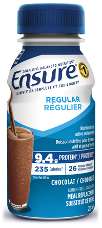 Ensure® Regular Chocolate supplement drink for added nutrition