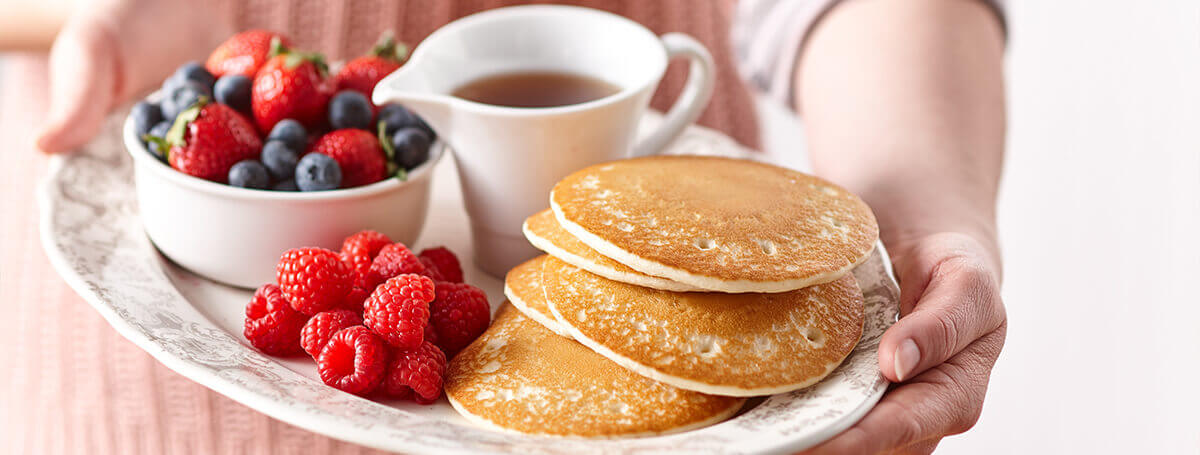 Nutritious homemade pancake recipe made with Vanilla Ensure® Regular