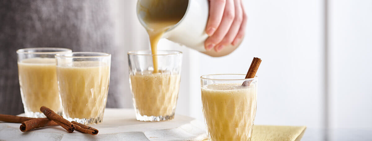Healthy peach smoothie recipe made with Vanilla Ensure® Regular