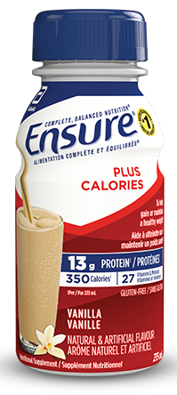 Ensure® Plus Calories vanilla flavour calorically-dense drinks to help weight gain