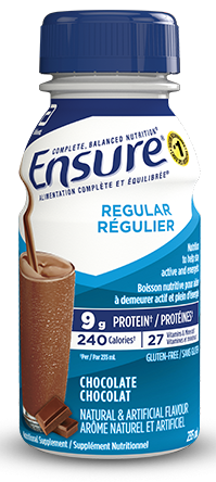 Ensure® Regular chocolate flavour nutritional supplement shakes for balanced nutrition