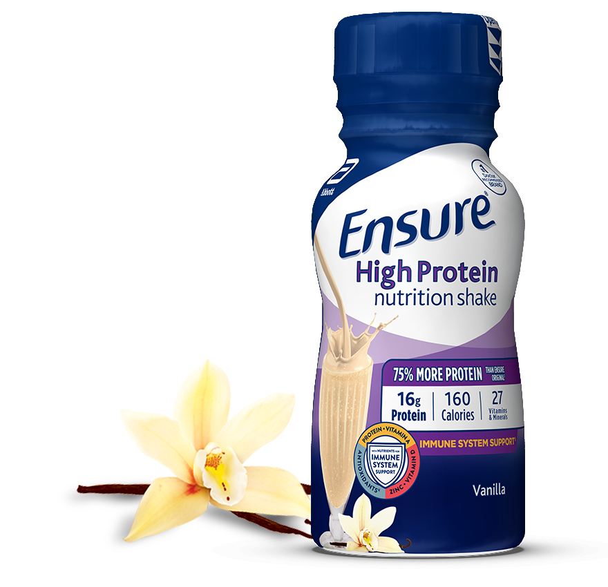 8 oz Ready-To-Drink Ensure® High Protein Vanilla Shake Bottle