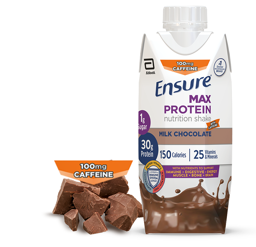 Ensure Max Protein Milk Chocolate with Caffeine Shake