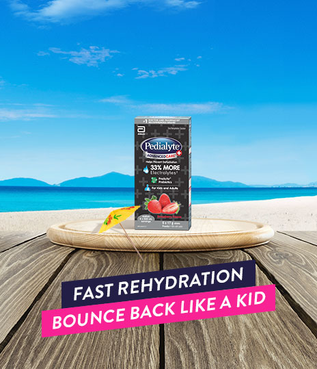 rehydrate fast with Pedialyte for adults