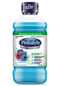 Pedialyte® AdvancedCare™ : avec prébiotiques et zinc pour réhydrater
