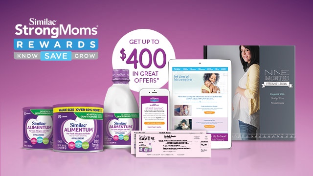 For savings and benefits, join Similac® Alimentum® StrongMoms® Rewards