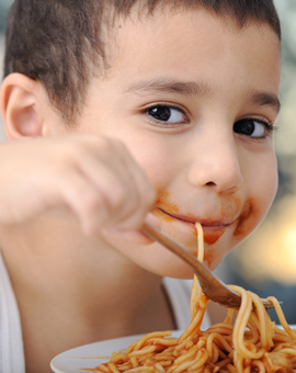 banner-tasty-food-messy-child-eating-spaghetti
