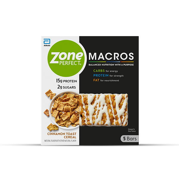 ZonePerfect® Macros Bars 5 Count Box – Cinnamon Toast Cereal